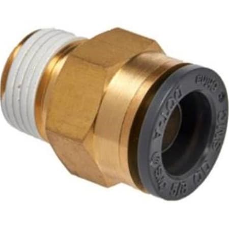 Tinkertools 0.63 x 0.5 in. NPT Straight Male Tube Connector TI3480194